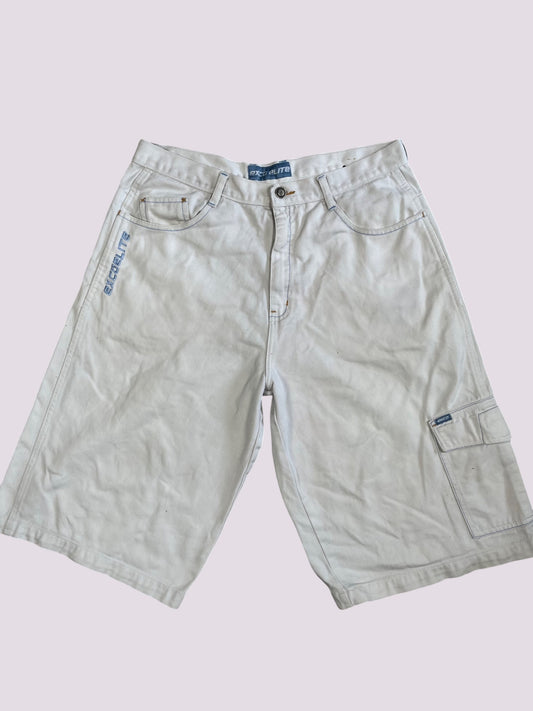 exco elite Jeans Shorts / Jort weiss