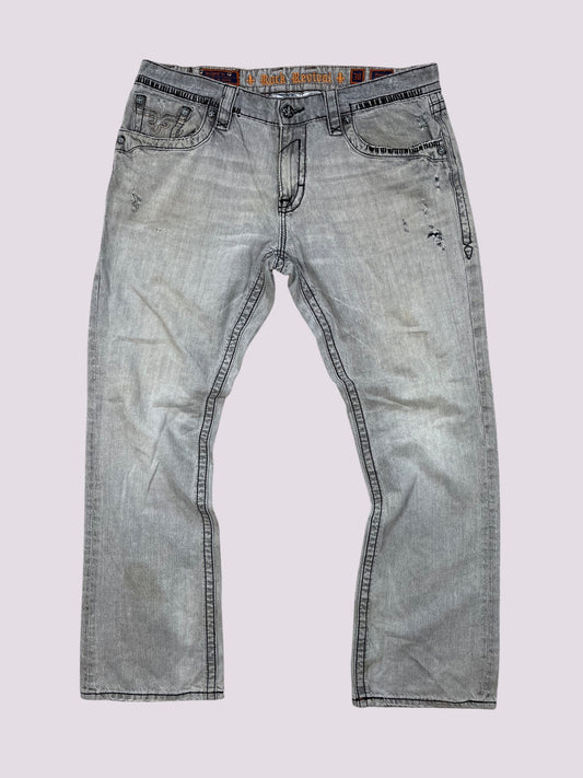 Rock Revival Jeans Grau Gr 38