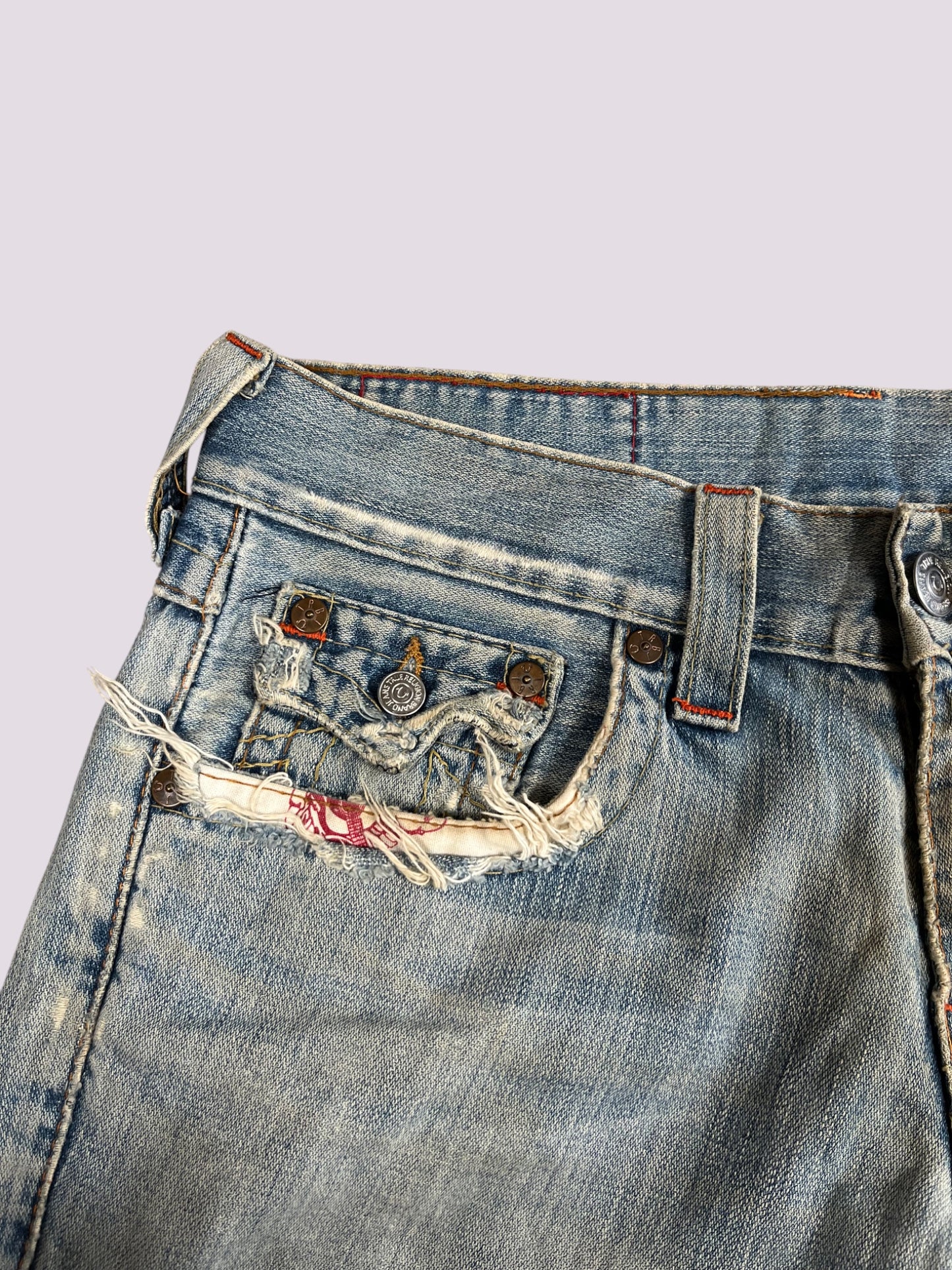 True Religion Flared Baggy Jeans Gr L