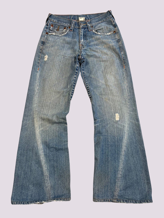 True Religion embroidered Flared Jeans Gr 30