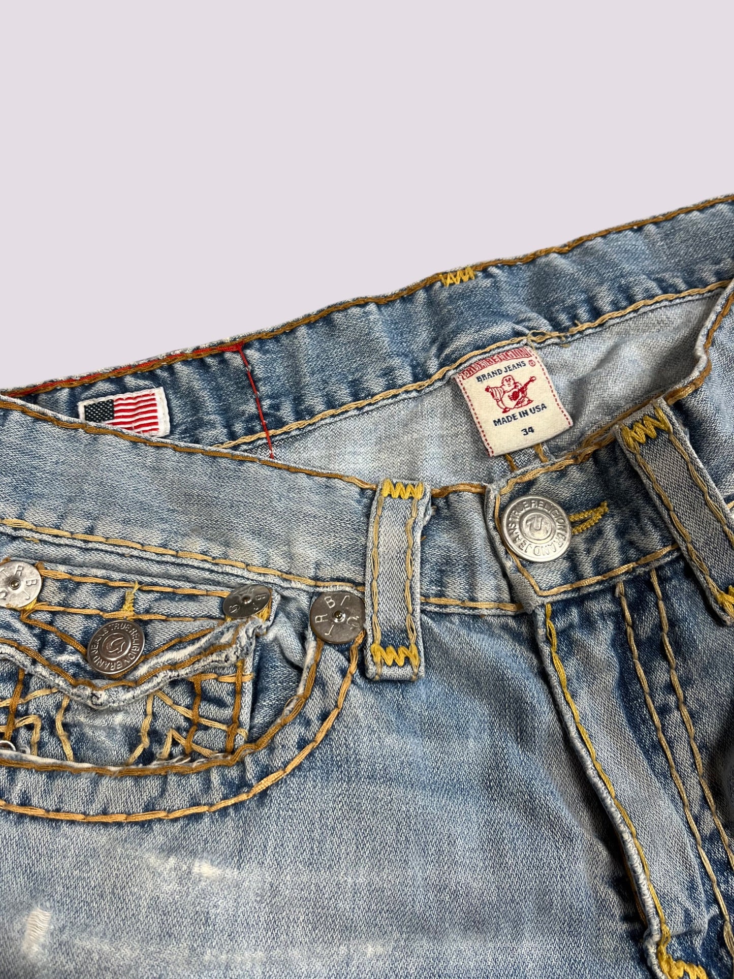 True Religion Flared Baggy Jeans Gr 34