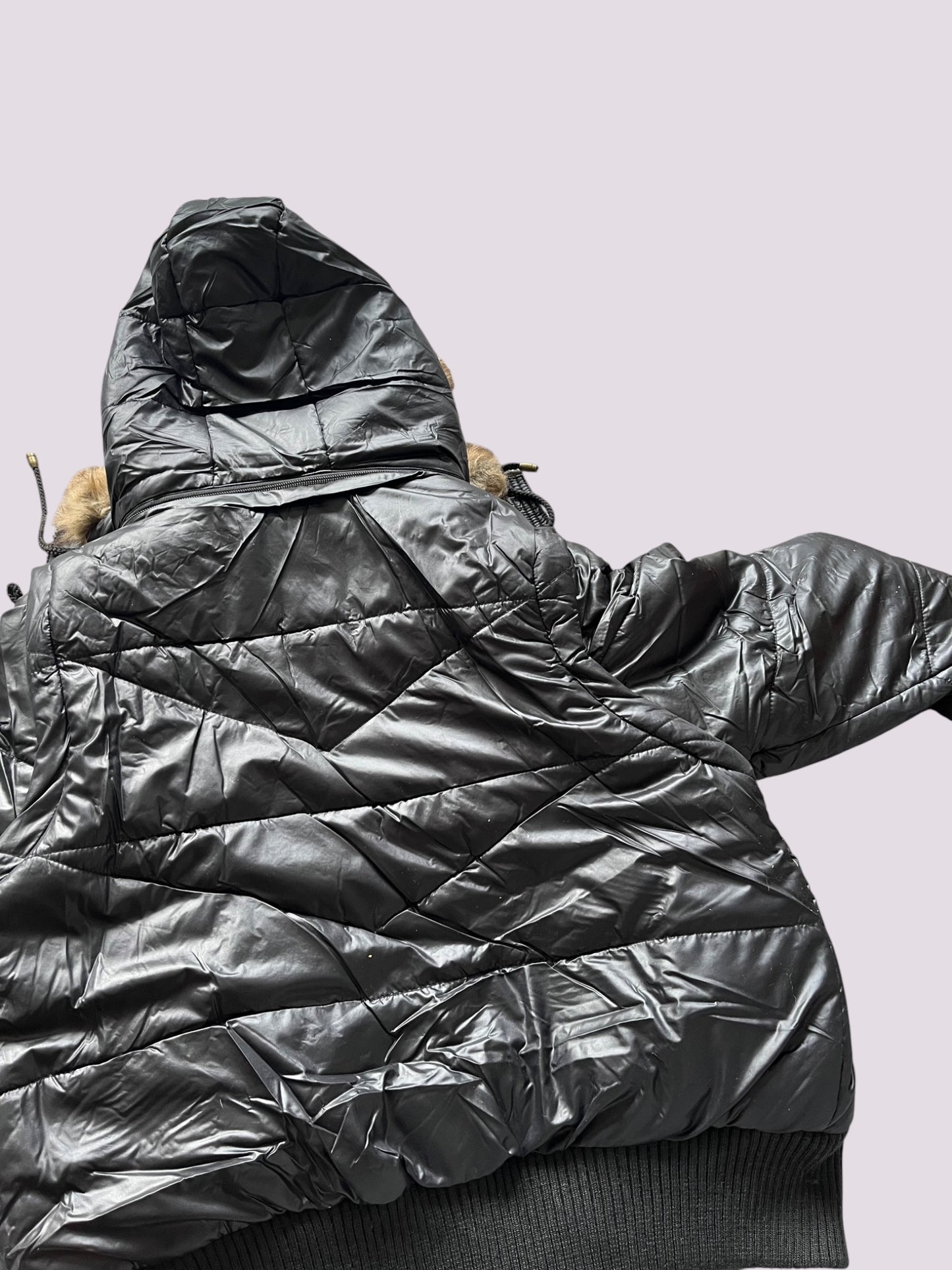 Vintage Rude Fellwinterjacke Schwarz