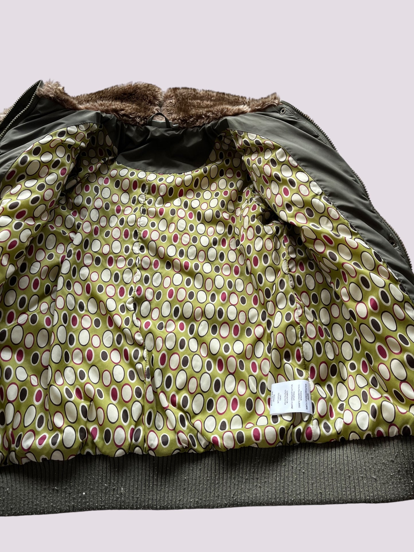 Vintage Militär Fell Jacke