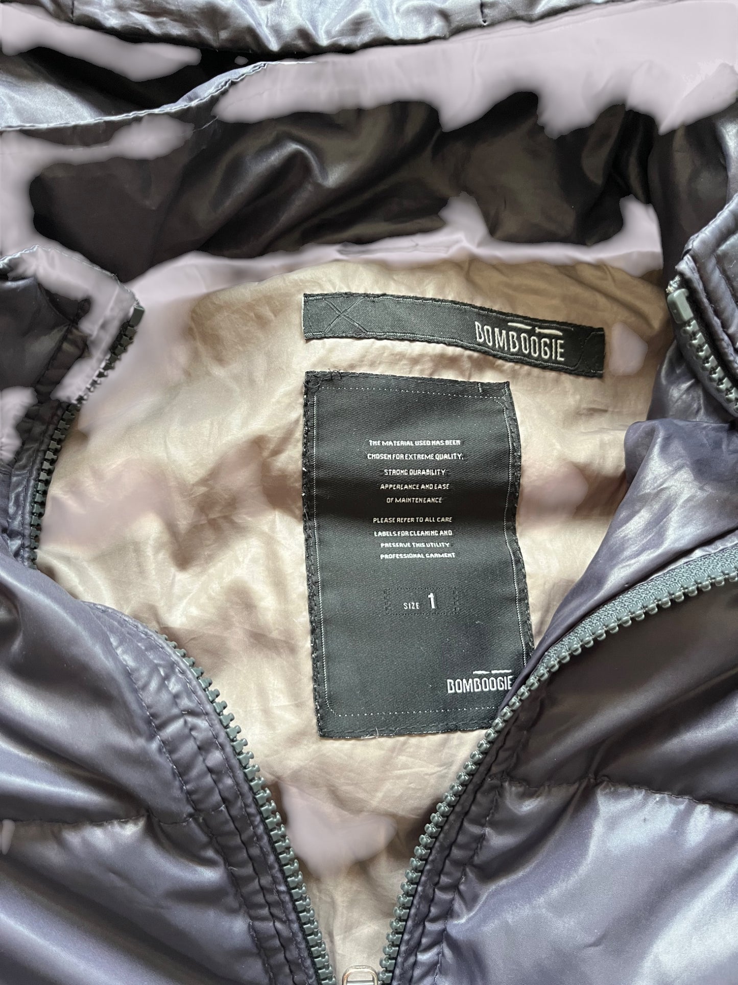 Lila Bomoogie Puffer Jacke