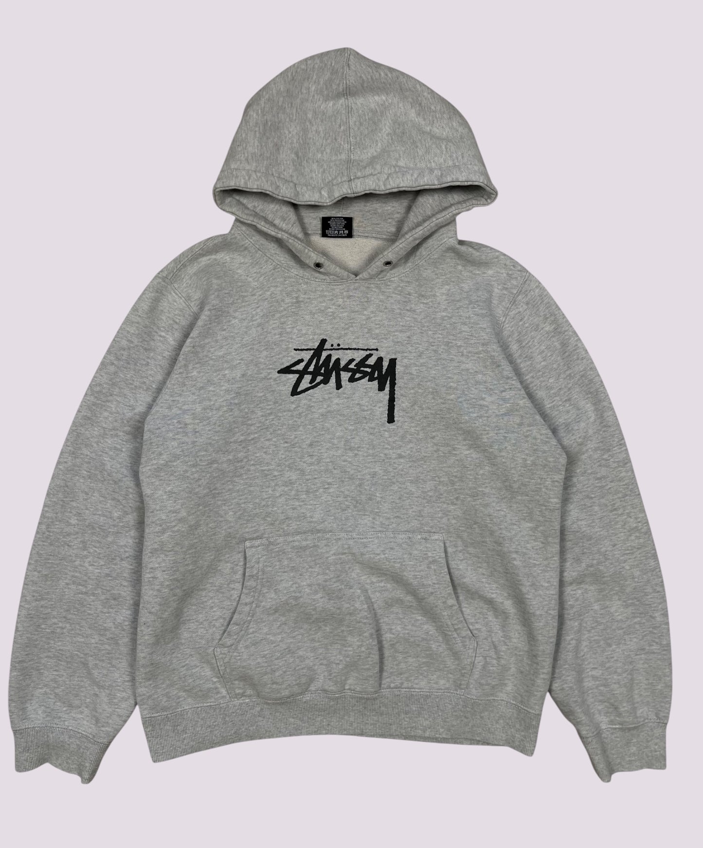 Stüssy Logo Hoodie Grau Gr L
