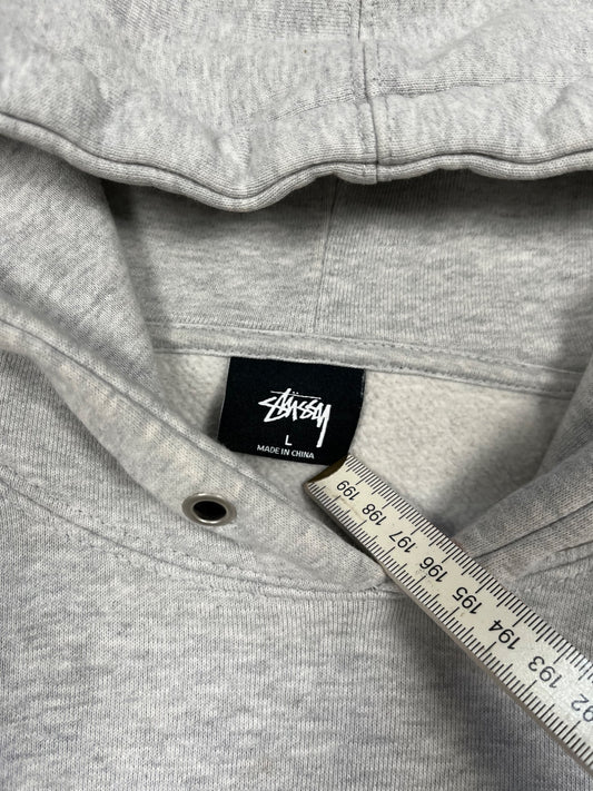 Stüssy Logo Hoodie Grau Gr L