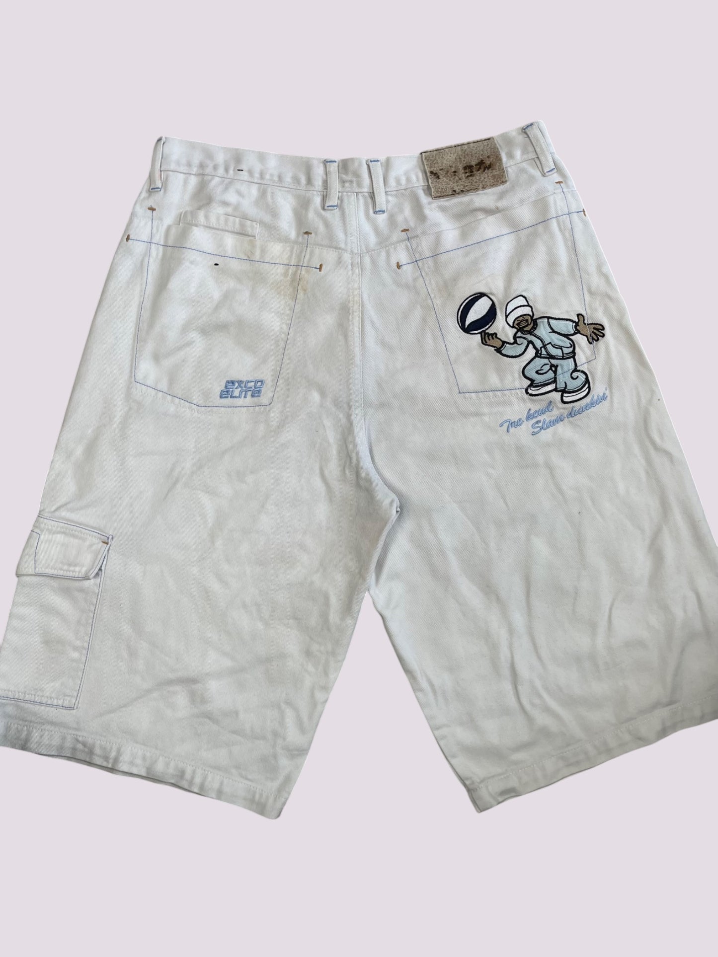 exco elite Jeans Shorts / Jort weiss