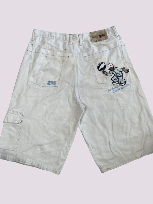 exco elite Jeans Shorts / Jort weiss
