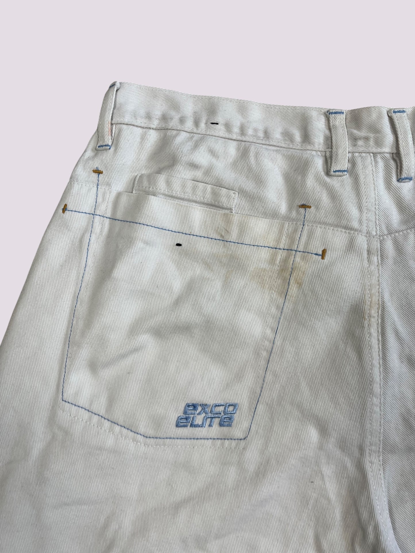 exco elite Jeans Shorts / Jort weiss