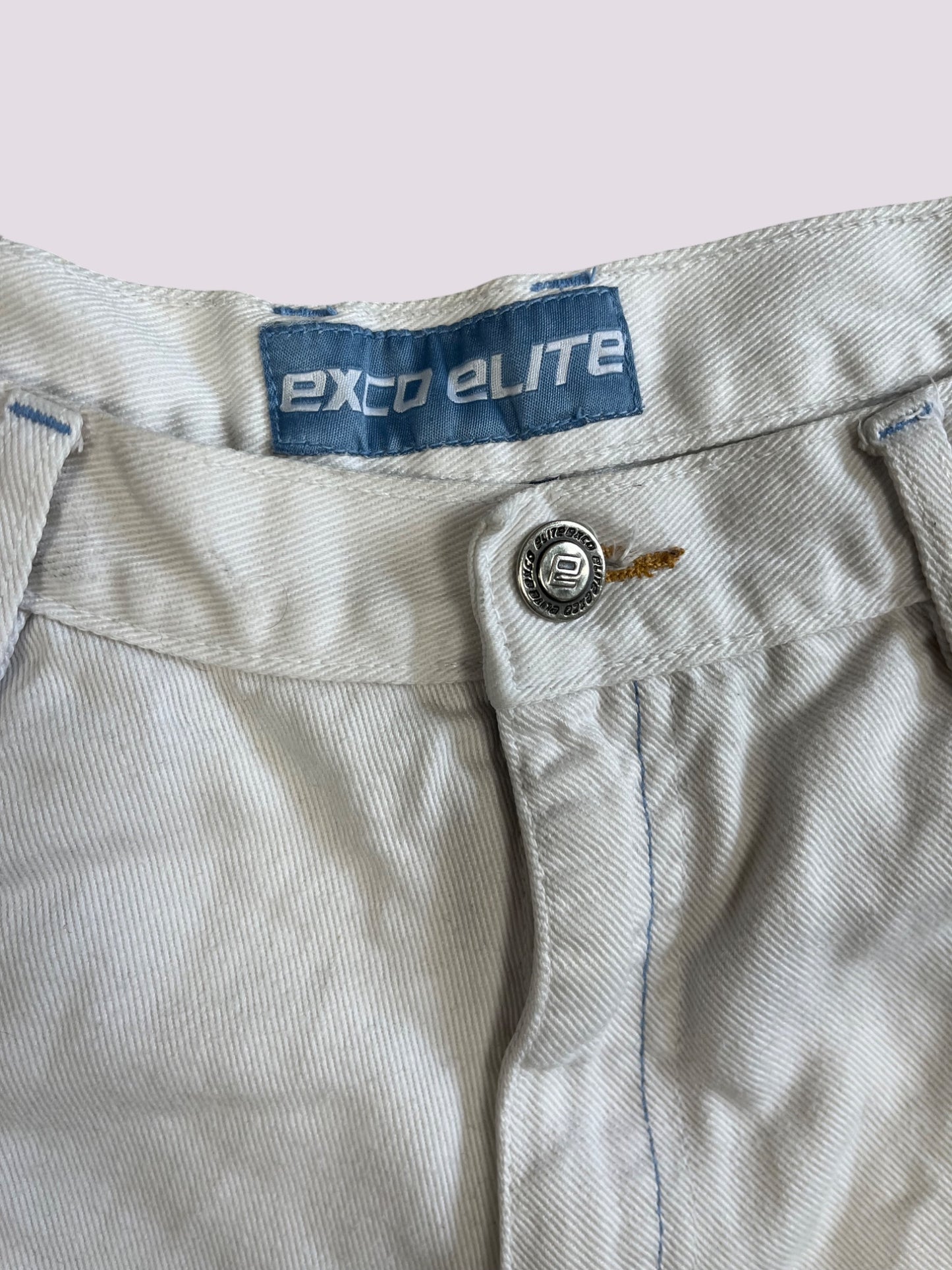 exco elite Jeans Shorts / Jort weiss