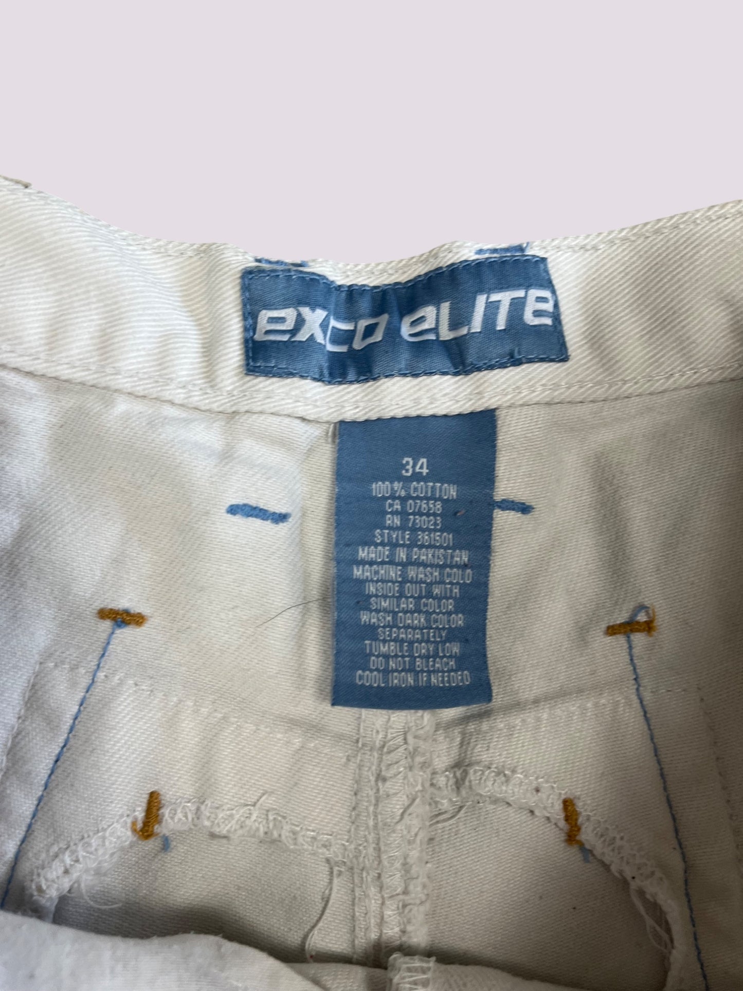 exco elite Jeans Shorts / Jort weiss