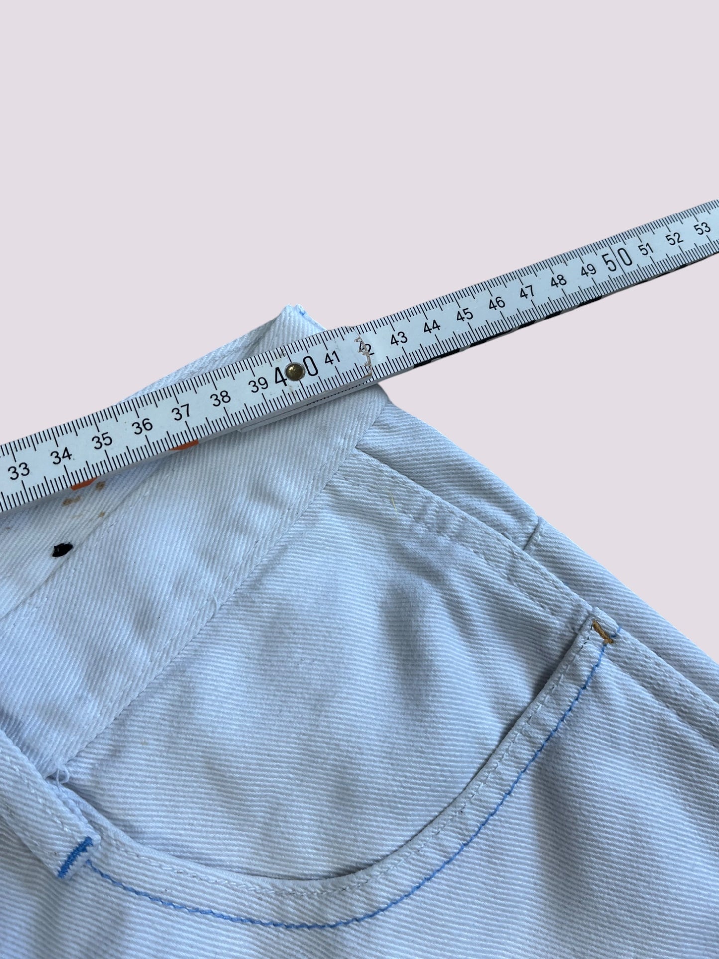 exco elite Jeans Shorts / Jort weiss
