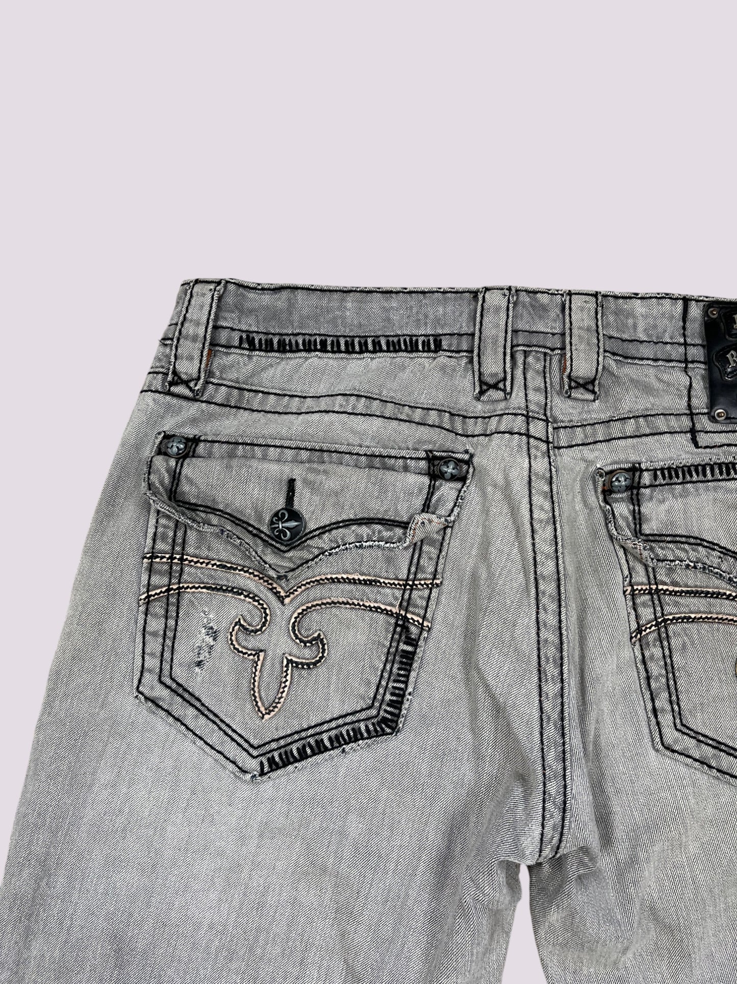 Rock Revival Jeans Grau Gr 38