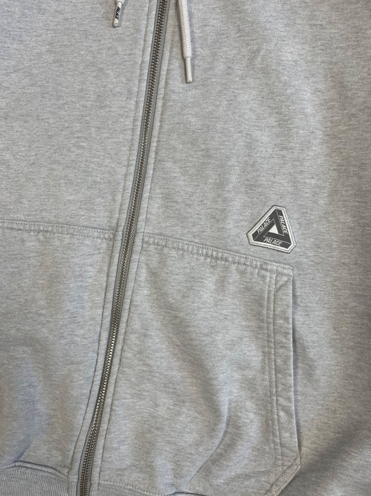Palace Zip Hoodie Grau