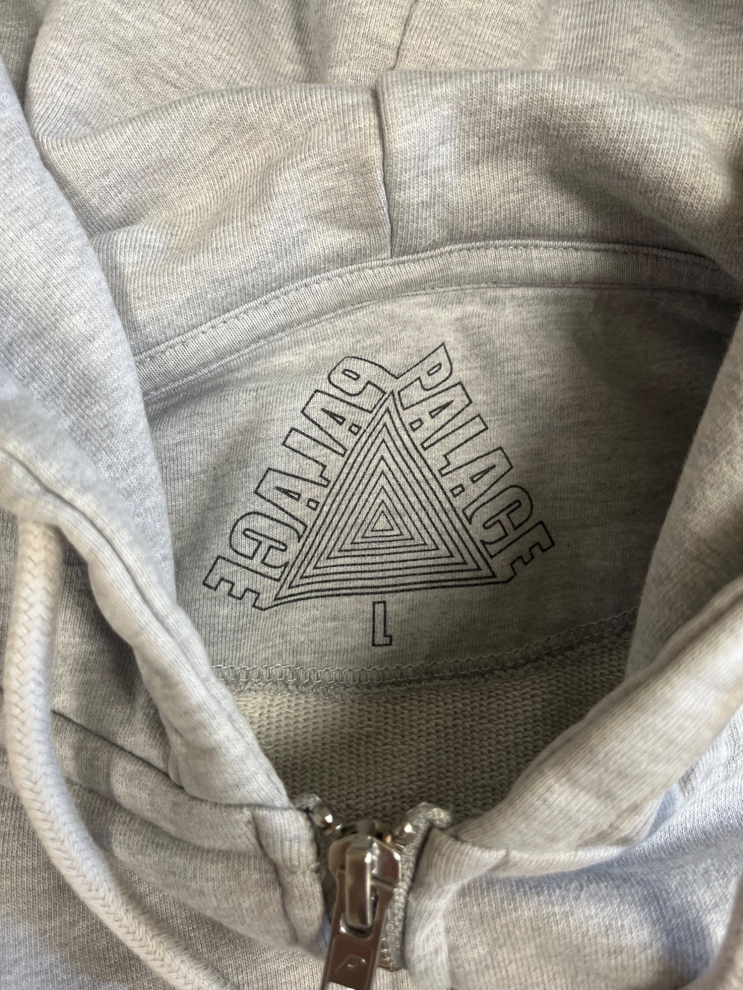 Palace Zip Hoodie Grau