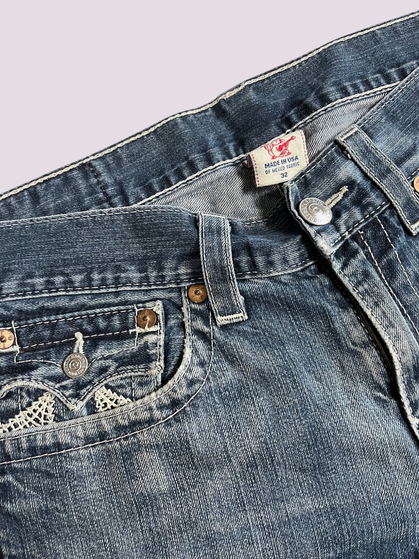 True Religion Straight Leg Jeans Gr 32