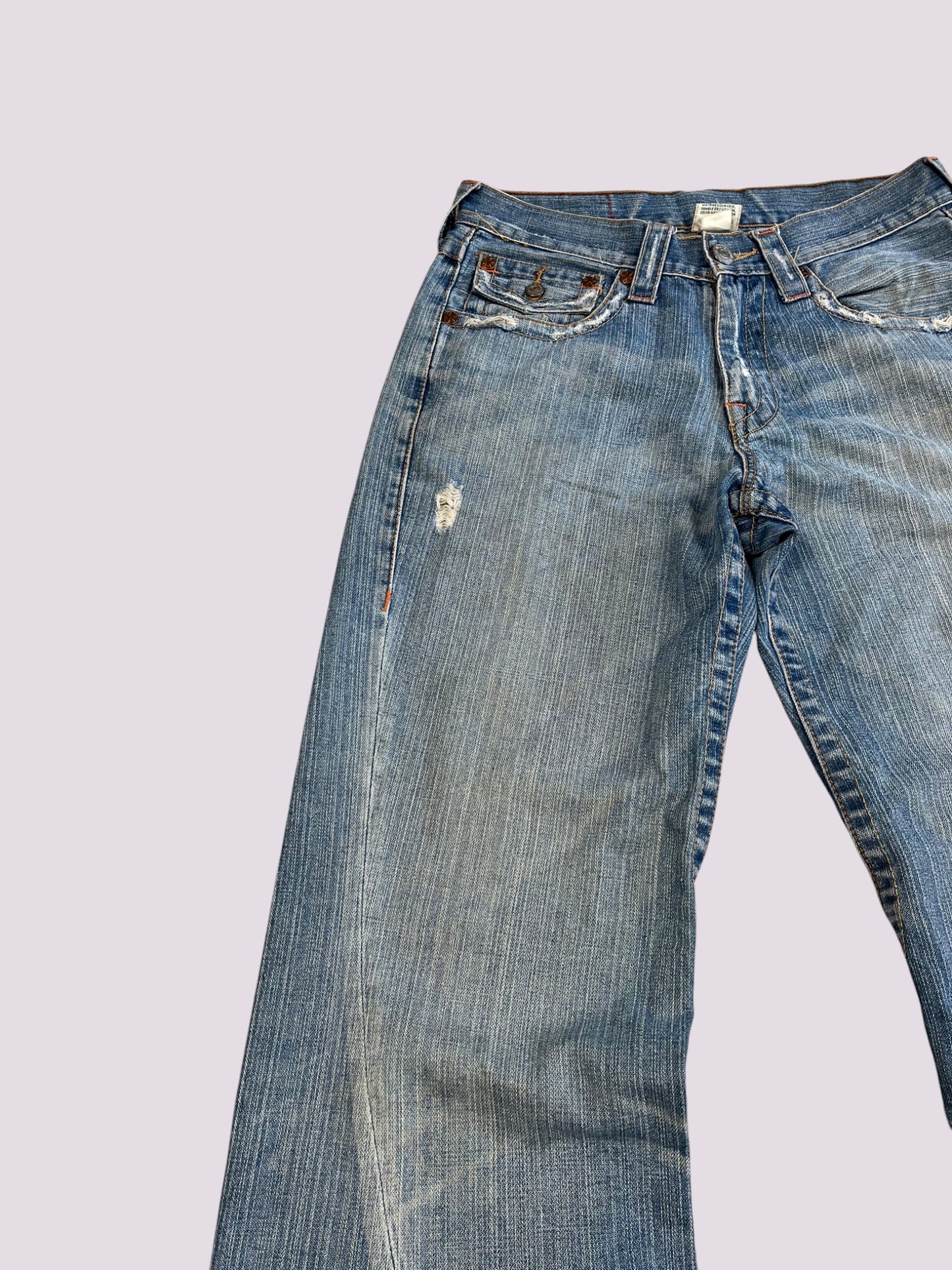 True Religion embroidered Flared Jeans Gr 30