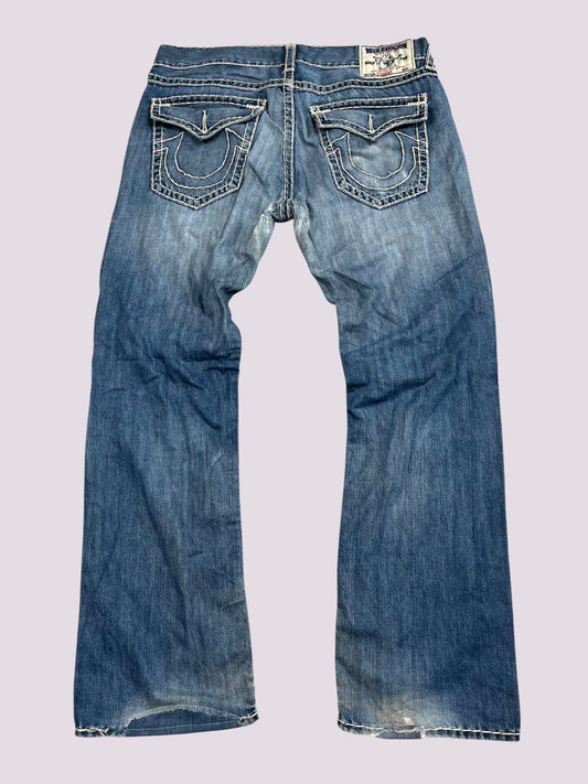 True Religion Flared Baggy Jeans Gr 38