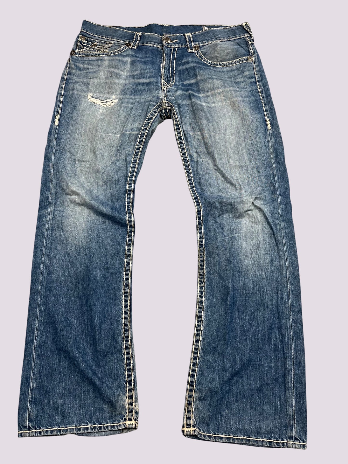 True Religion Flared Baggy Jeans Gr 38