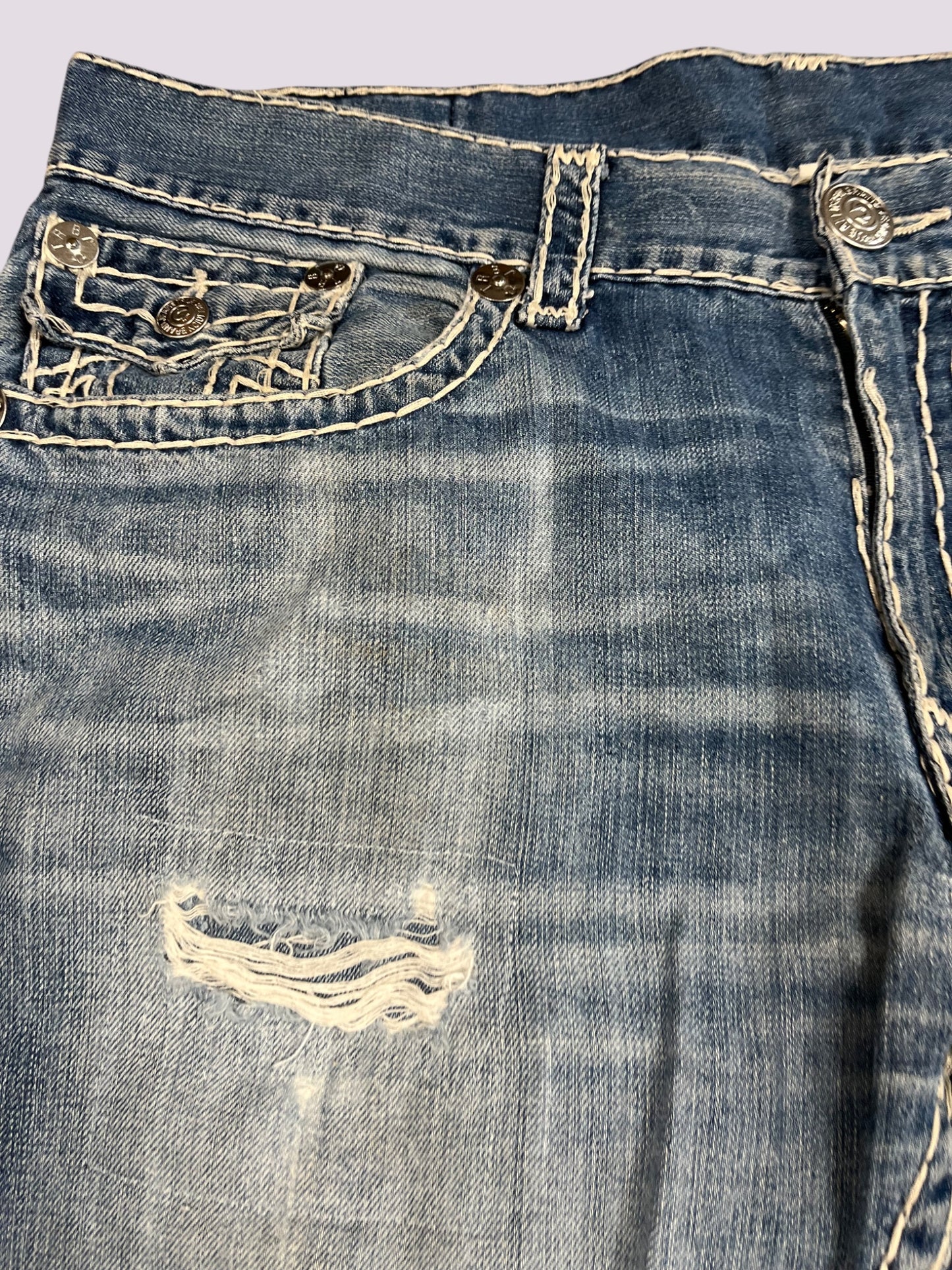 True Religion Flared Baggy Jeans Gr 38