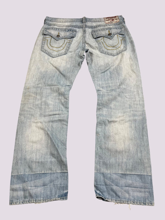 True Religion Flared Baggy Jeans Gr 38